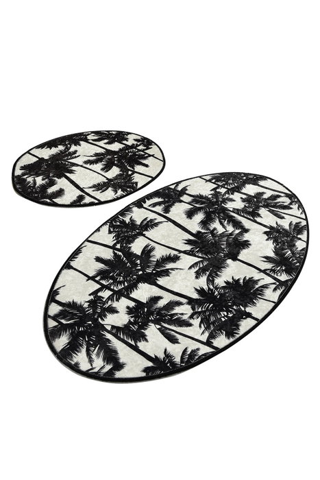 Mijölnir Juego de alfombras de baño Palm Djt, 2 piezas, Multicolor